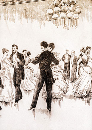 1880s ballroom scene